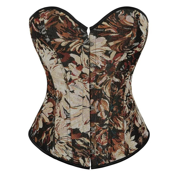 Women’s Corset Top Oil Painting Print Palace Style Shapewear