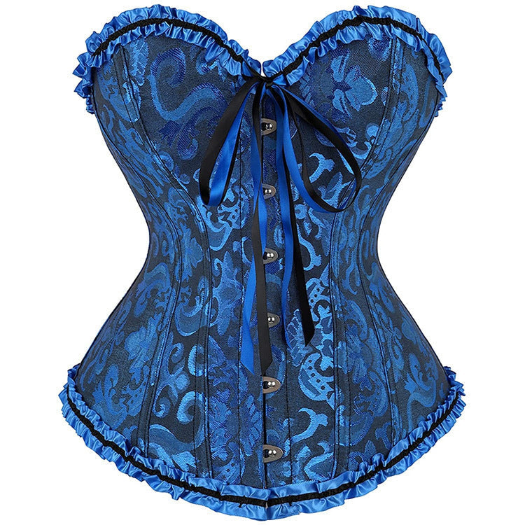 Strapless Jacquard Fishbone Corset Dress with Waist Shaping