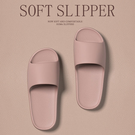 Unisex Purple EVA Thick Sole Non-Slip Indoor Bathroom Slippers