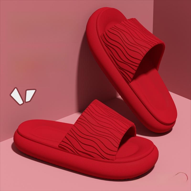 Unisex Wave EVA Thick Sole Non-Slip Heightening Couple Slippers