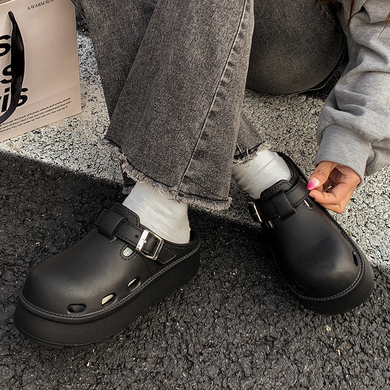 Women's Thick Sole Closed Toe Platform Non-Slip Outdoor Clogs