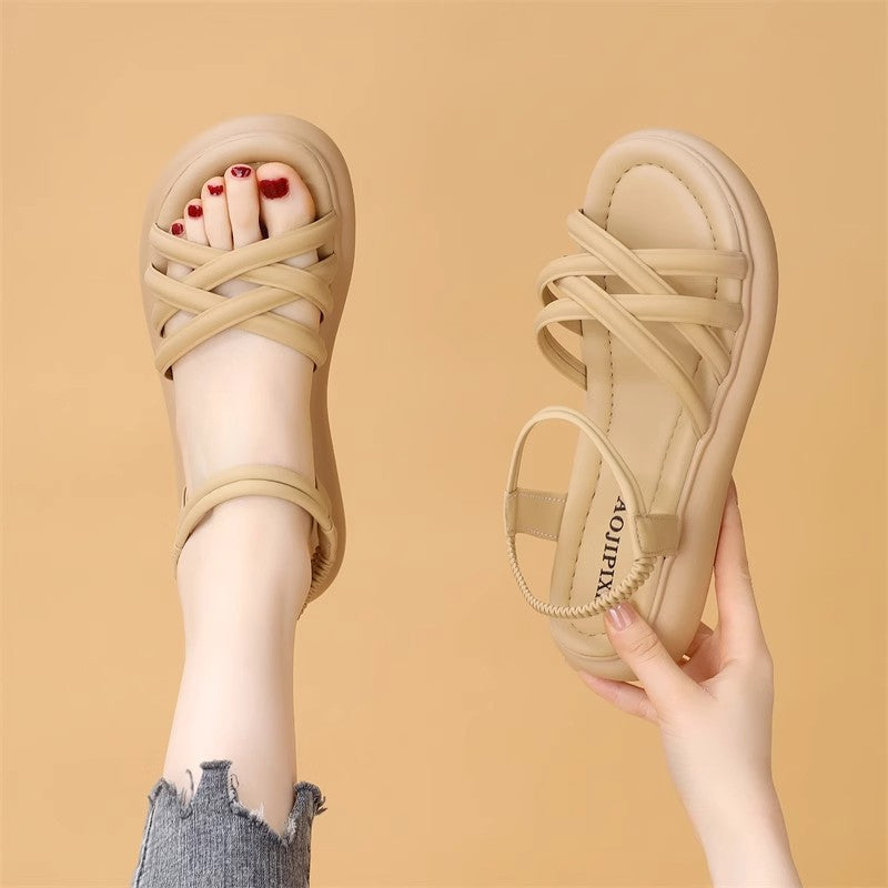 Women's Roman Style Thick Sole Sandals Comfortable Travel Wear