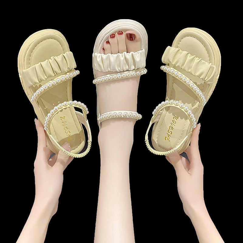 Women’s Platform Sandals Plus Size Casual Beach Flat Summer Shoes