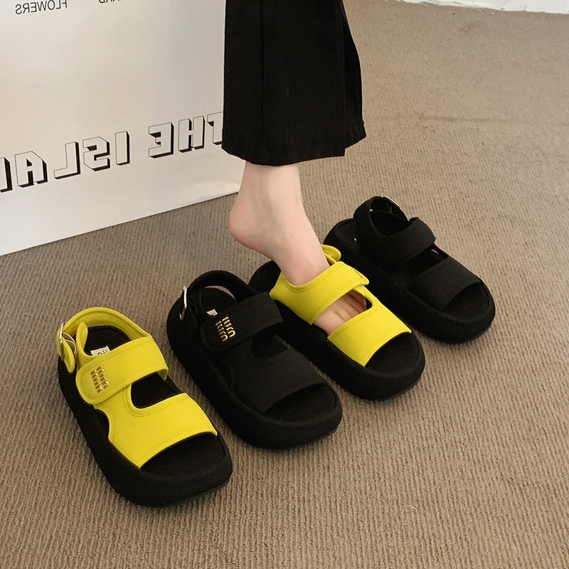 Women’s Thick Sole Roman Sandals Breathable Casual Summer Flats