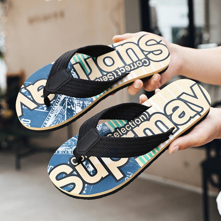 Black men���������s Soft Sole Non Slip Outdoor Beach Thong Sandals