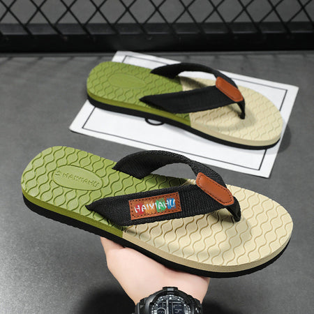 Black men���������s Herringbone Non Slip Flip Flops Indoor Outdoor Summer Sandals