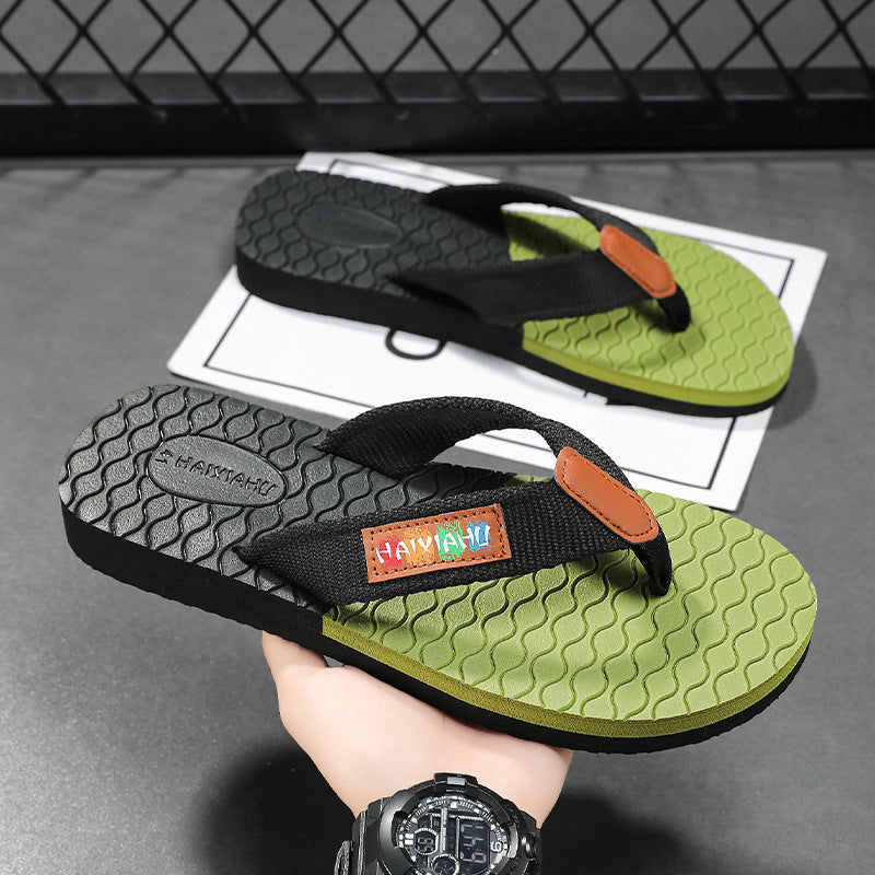 Men's Herringbone Non Slip Flip Flops Indoor Outdoor Summer Sandals