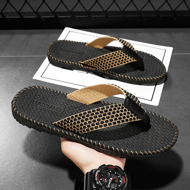 Men's Soft Sole Non Slip Wear Resistant Beach Flip Flops Casual
