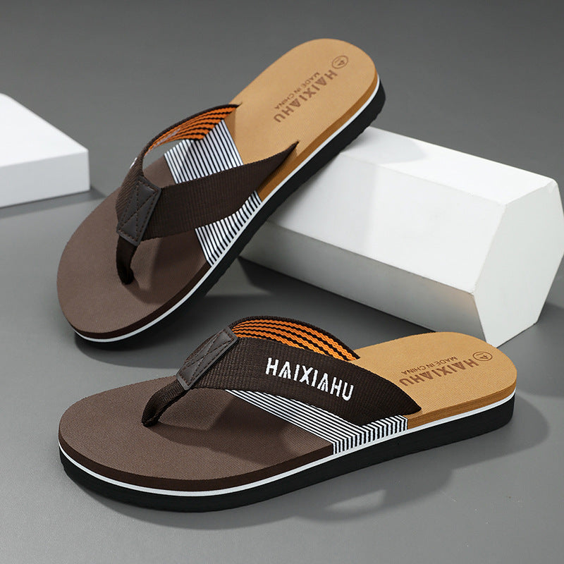 Black men���������s Non Slip Outdoor Beach Flip Flops Stylish Casual Slippers