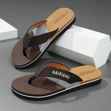 Black men���������s Non Slip Outdoor Beach Flip Flops Stylish Casual Slippers