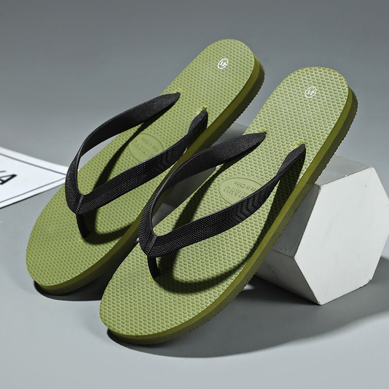 Men's Thick Sole Non-Slip Wear-Resistant Beach Flip Flops