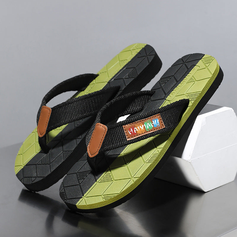 Men's Thick Sole Non Slip Wear Resistant High Elastic Flip Flops