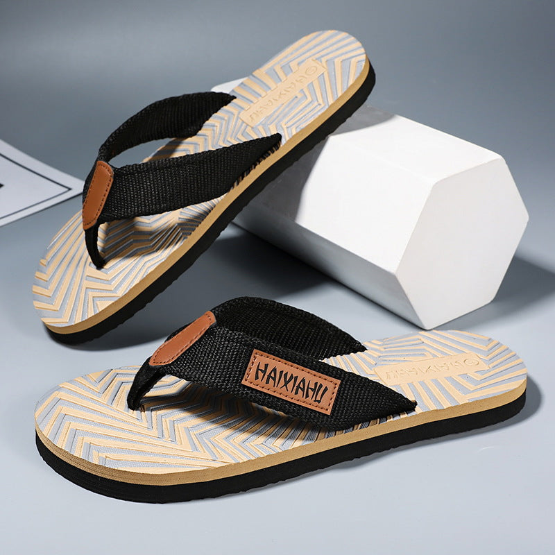Men's Webbing Non-Slip Breathable Flip Flops Color Matching