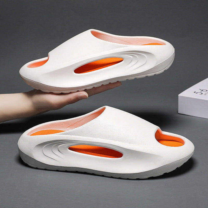 White And Black Casual Style unisex Thick Sole Non Slip Sports Slippers Casual Summer Slip-ons