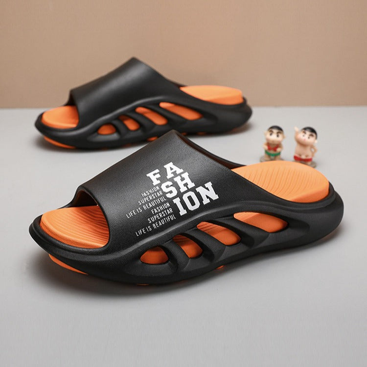 Gray Blue men���s Two Tone EVA Sports Slippers Thick Sole Non Slip Summer Sandals