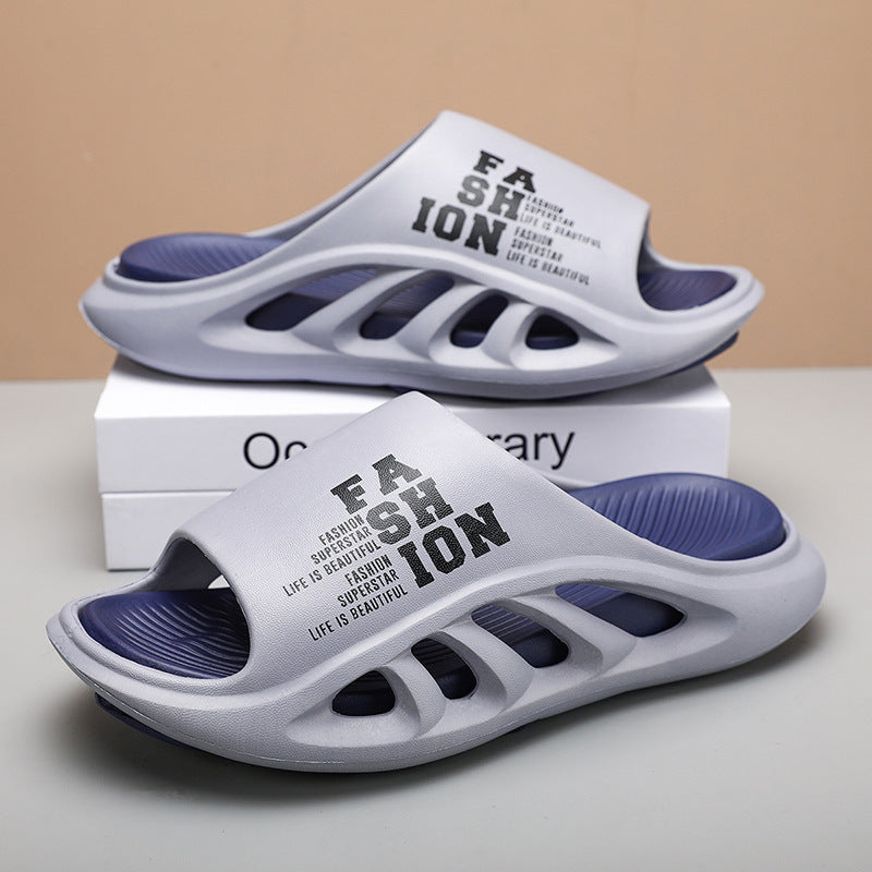 Men's Two Tone EVA Sports Slippers Thick Sole Non-Slip Sandals
