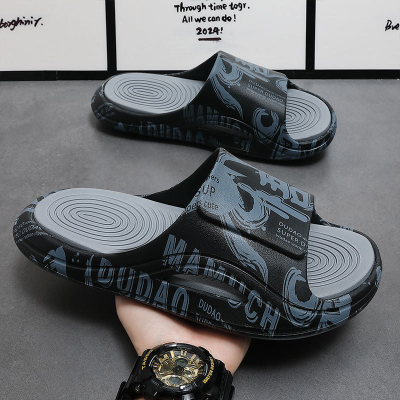 Men's EVA Thick Sole Sports Slippers Lightweight Non-Slip
