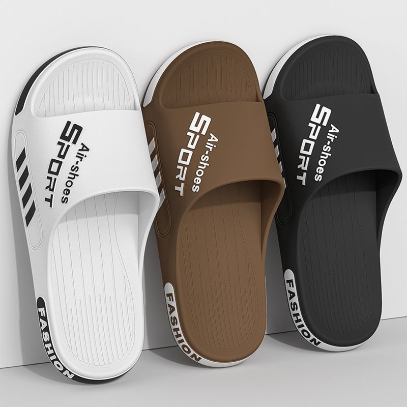 Coffee brown men���������s Thick Sole Non Slip Sports Sandals Casual Summer Outdoor Slippers