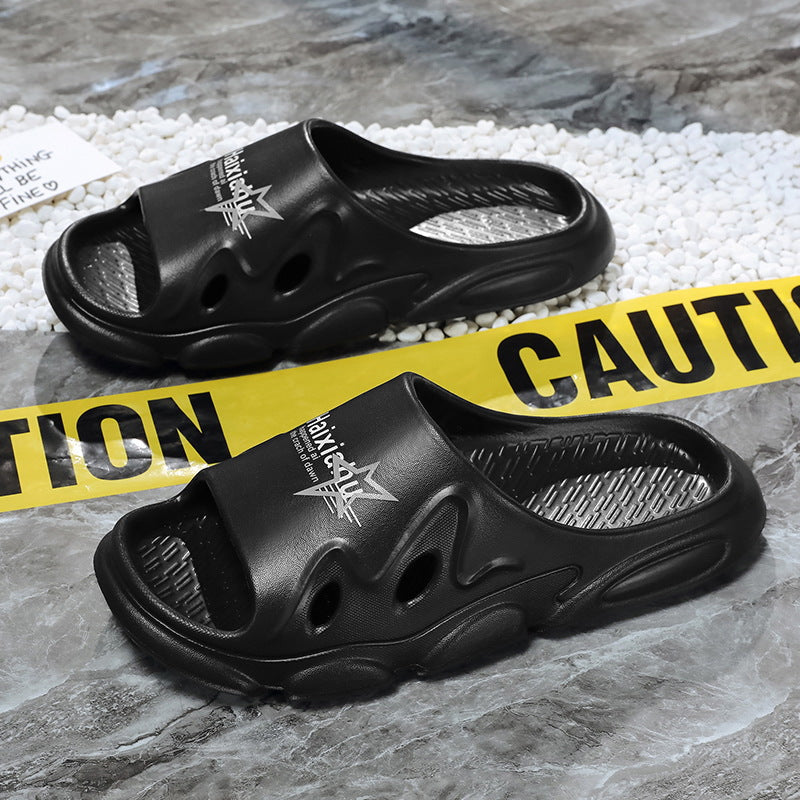 Men's Printed Non-Slip Dual Purpose Beach Slippers Casual
