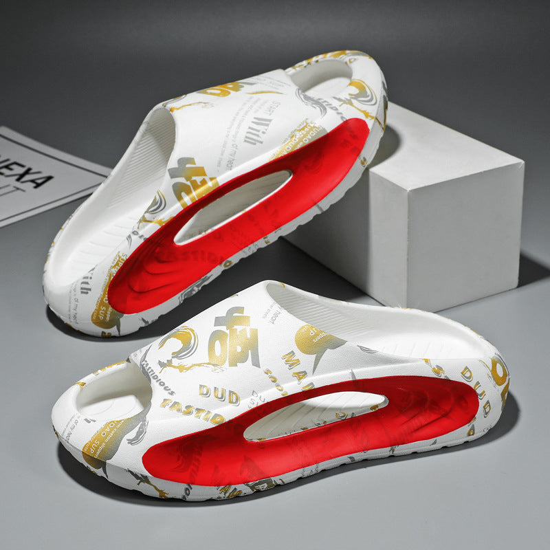 Men's Soft Sole Non Slip Beach Slippers Casual Summer Slip On Shoes