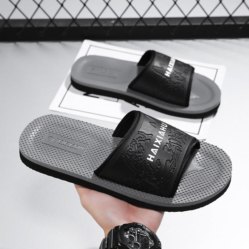 Men's Soft Sole Non Slip Anti Odor Sports Beach Slippers Summer