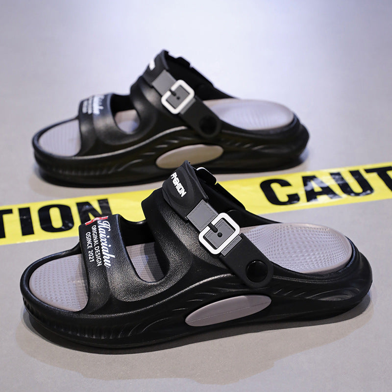White men���������s Soft Sole Non Slip Anti Odor Sports Beach Slippers Summer