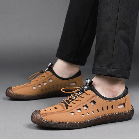 Black men���������s Beef Tendon Sole Non Slip Sports Sandals Plus Size Casual Summer Sandals