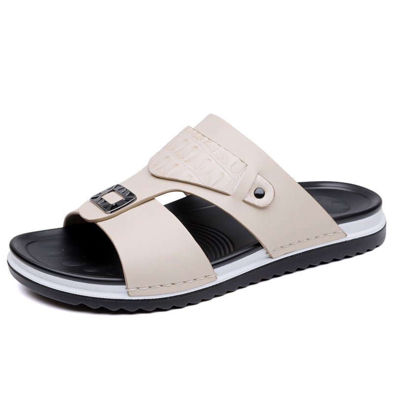 Men’s Leather Casual Sandals Soft Sole Summer Outdoor Driving