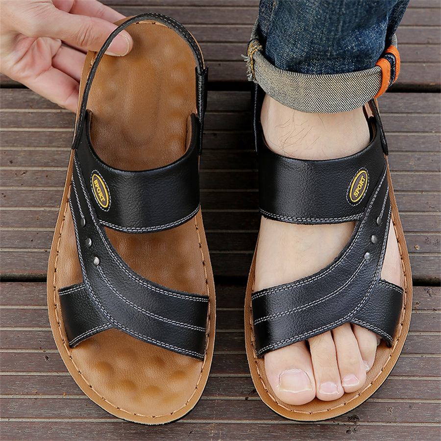 Men’s Genuine Leather Thick Sole Non Slip Wear Resistant Casual