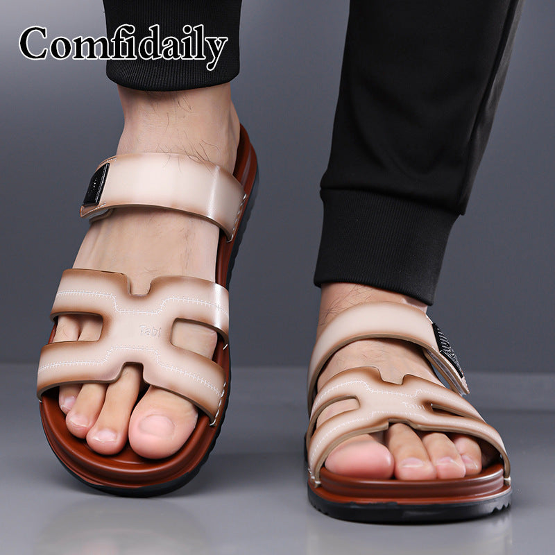 Men’s European Style Casual Outdoor Slippers Breathable Summer
