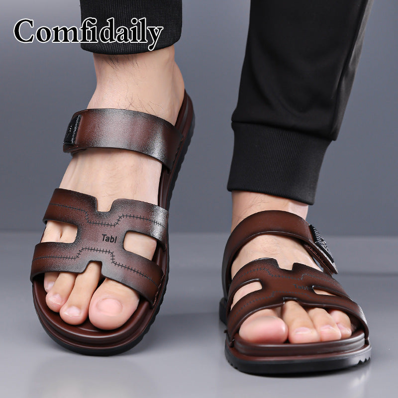 Men’s European Style Casual Outdoor Slippers Breathable Summer