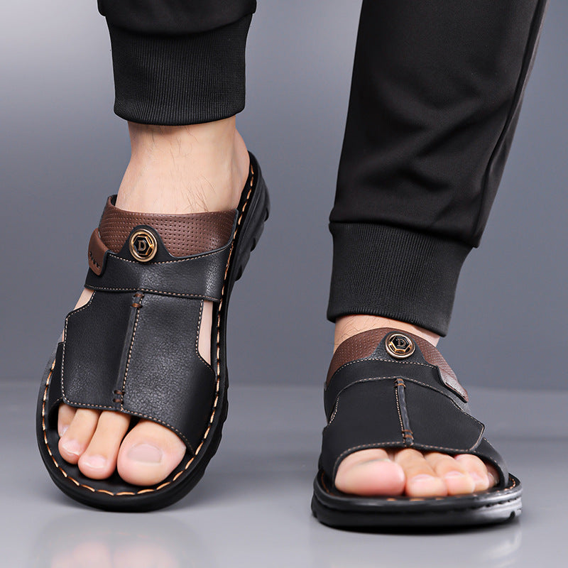 Men’s Non Slip Casual Beach Sandals Trendy Summer Slippers