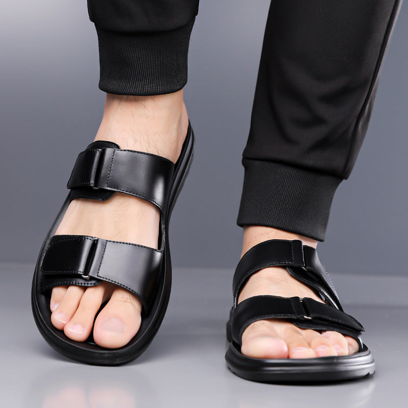 Men’s Roman Sandals Buckle PU Leather Breathable Casual Summer