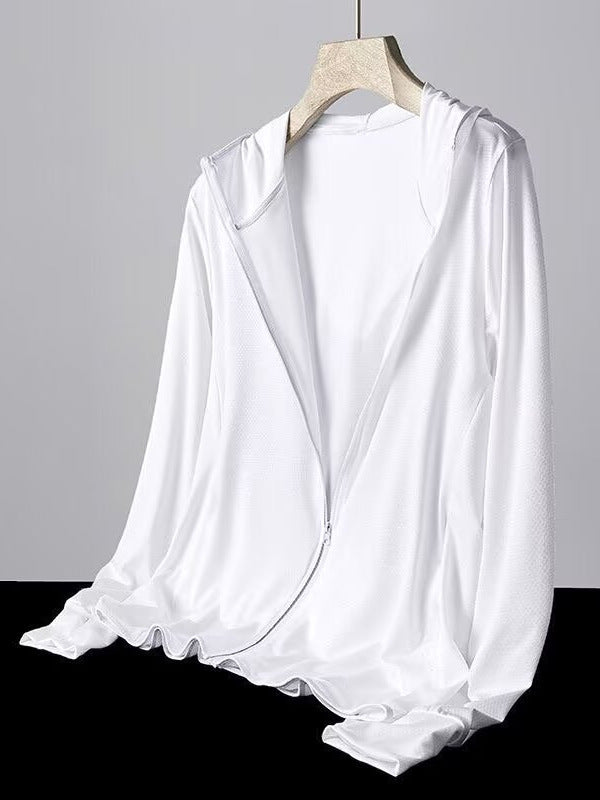 Unisex Ice Silk Mesh Sun Protection Jacket Lightweight Breathable