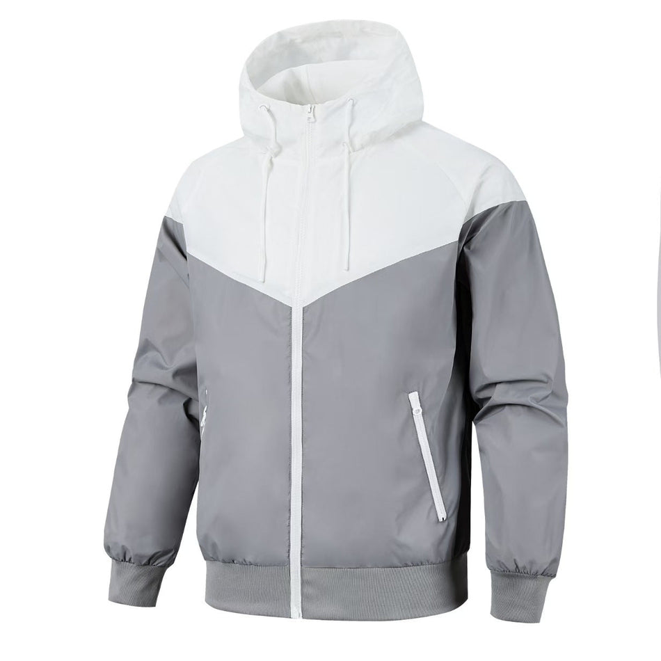 Men’s Hooded Sports Windbreaker Casual Running Jacket Spring