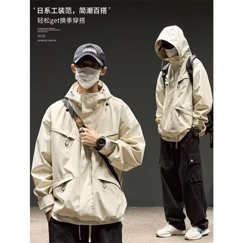 Men’s American Style Workwear Jacket Casual Autumn Outerwear