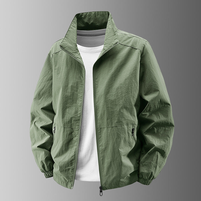 Men’s Stand Collar Casual Outdoor Jacket Sports Top Spring Autumn
