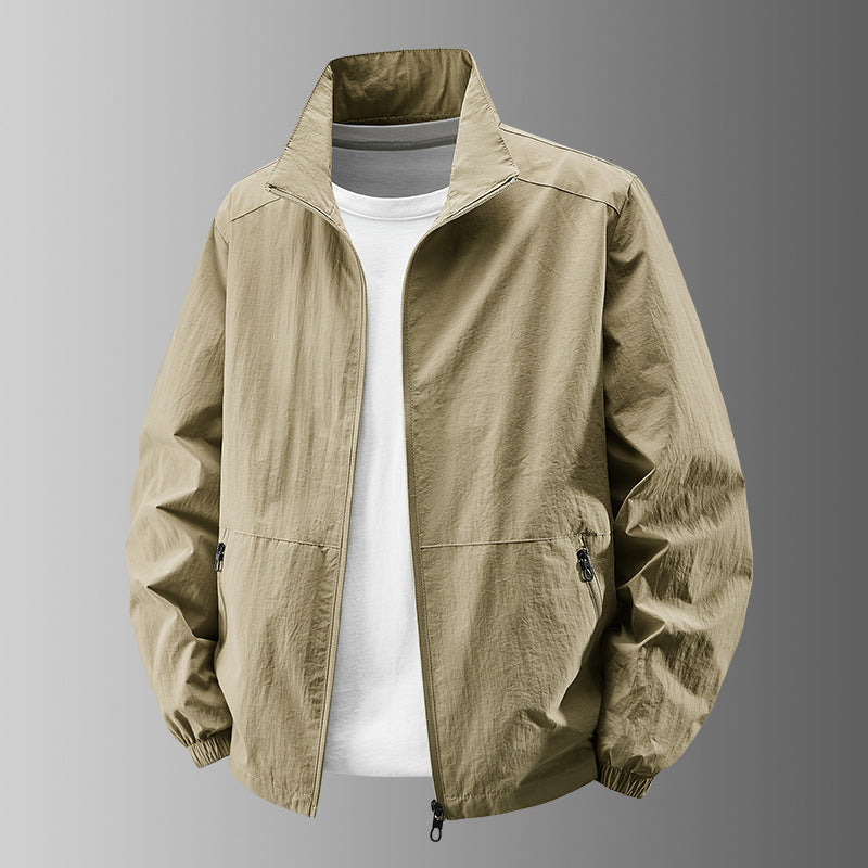 Men’s Stand Collar Casual Outdoor Jacket Sports Top Spring Autumn