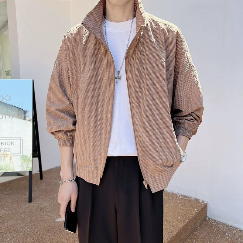 Men’s Stand Collar Sun Protection Jacket Lightweight Breathable