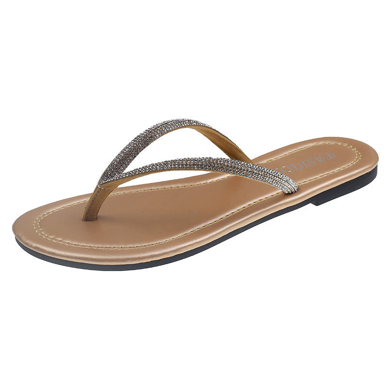 Baotou Buckle Flat Slippers Casual Couple Style Summer Wear