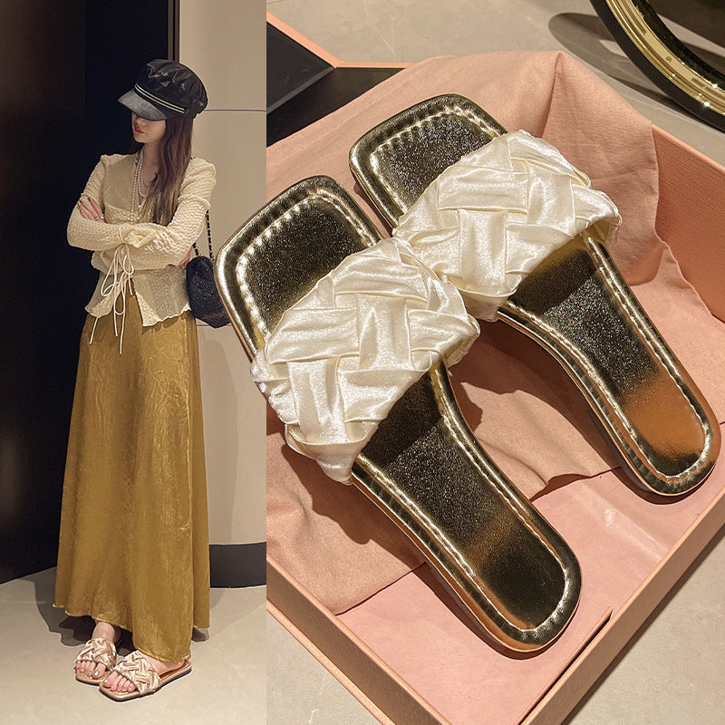 Wide Fit Thick Sole Flat Sandals Women Casual Summer Slippers