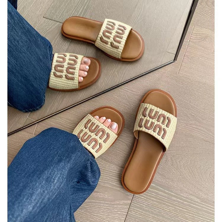 Non Slip Flat Slippers Women Summer Beach Bathroom Casual Wear