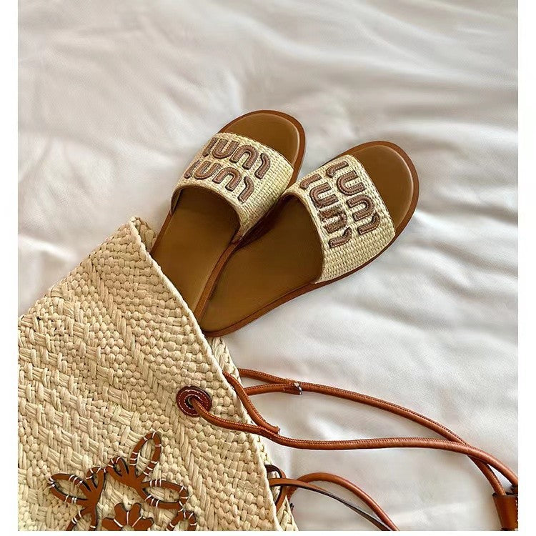 Non Slip Flat Slippers Women Summer Beach Bathroom Casual Wear
