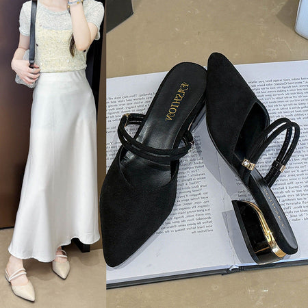 Off-white Ankle Strap Stiletto High Heels Women Ultra High Elegant Sandals