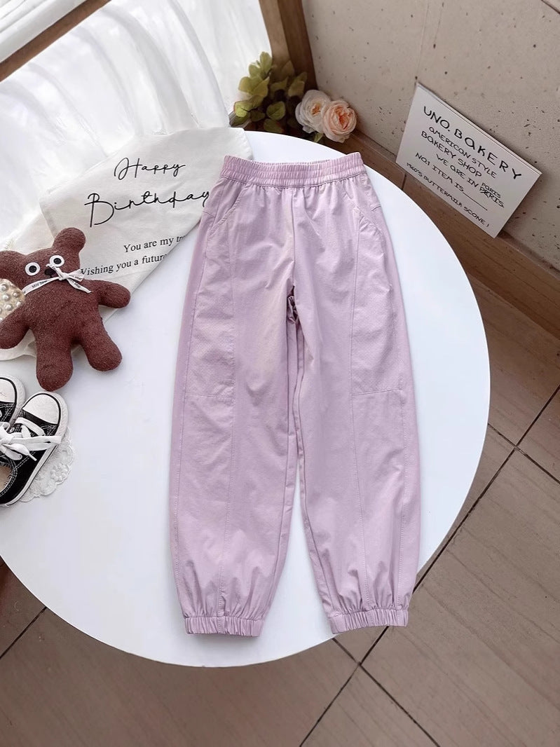 Ice Silk Anti Mosquito Quick Dry Girls Summer Sports Pants