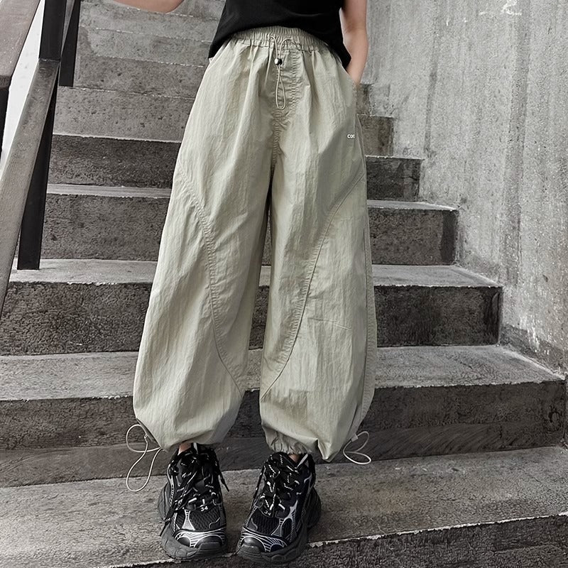 Girls Ice Silk Cargo Pants Summer Quick Dry Mosquito Proof Wear