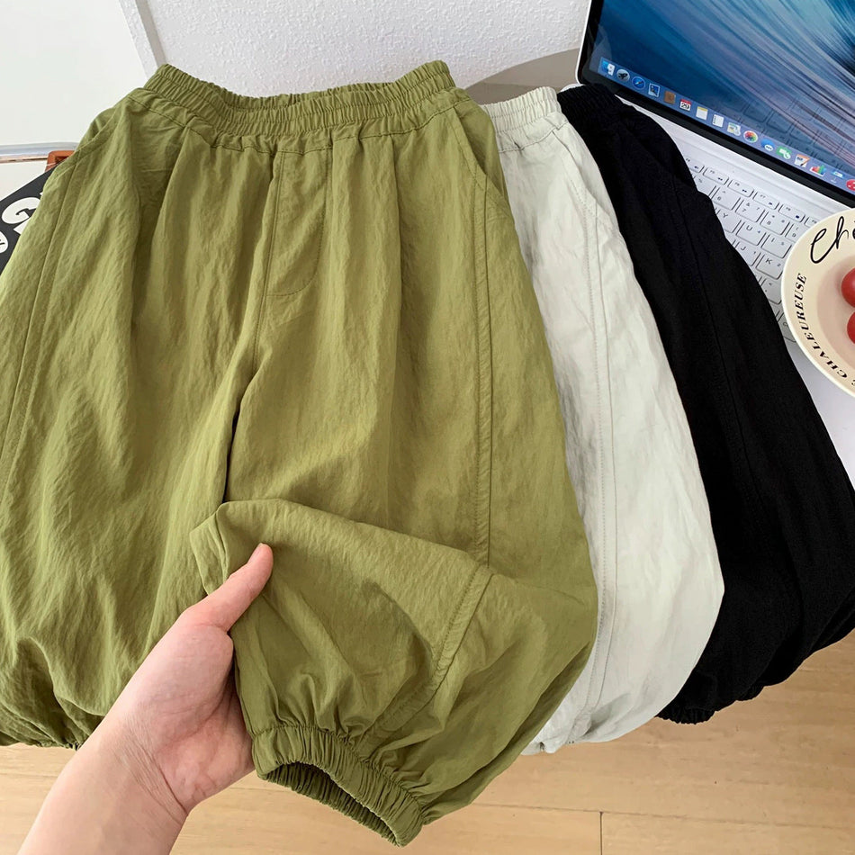 Korean Style Lantern Jogger Pants Kids Summer Loose Fit Wear