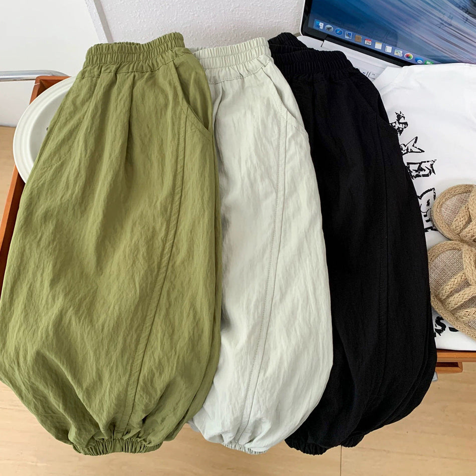 Korean Style Lantern Jogger Pants Kids Summer Loose Fit Wear