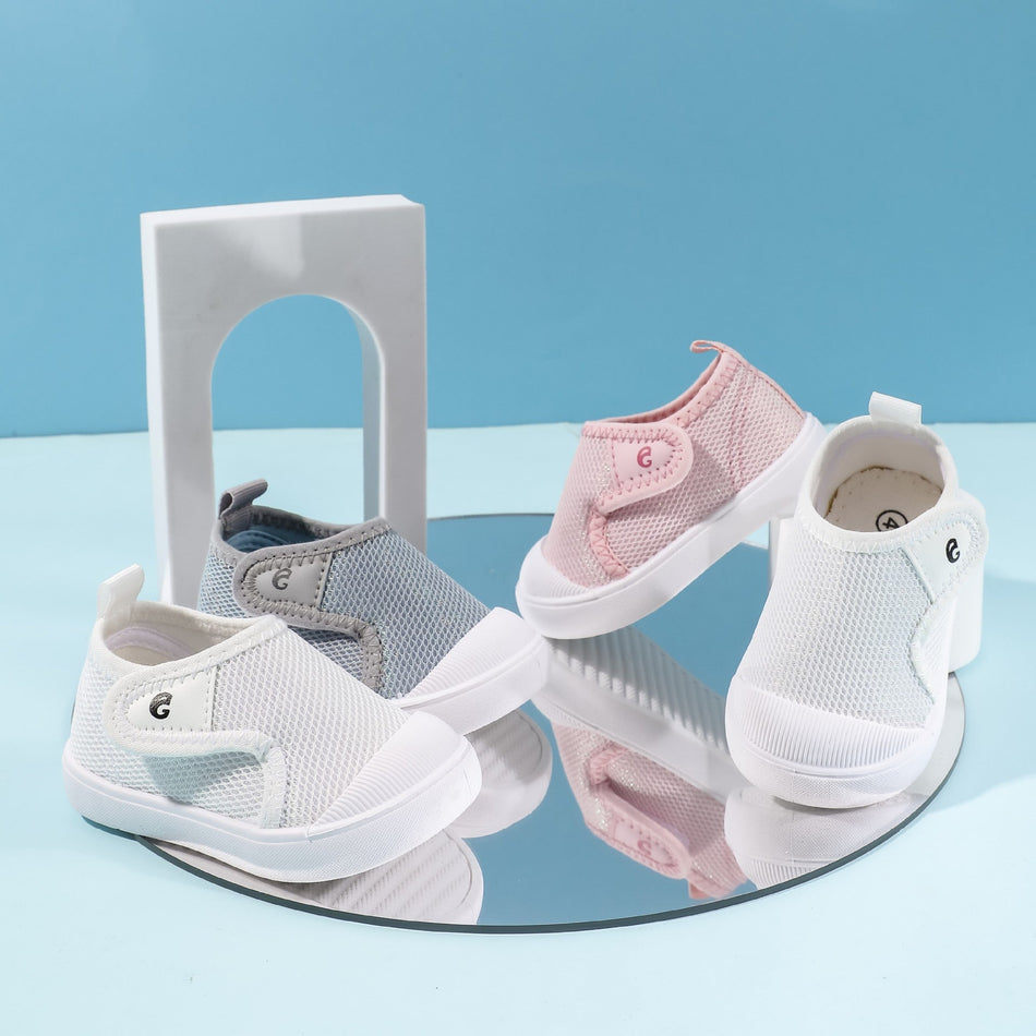 Baby Walking Shoes Mesh Breathable Velcro Soft Sole Non Slip
