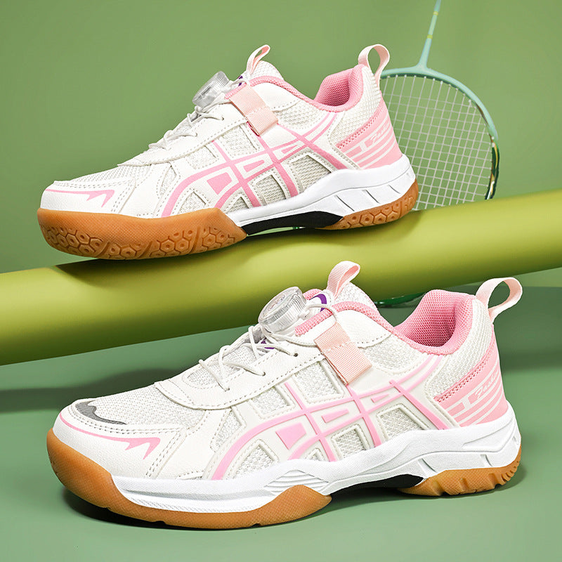 Velcro Tennis Badminton Shoes Kids Low Top Sports Sneakers Unisex